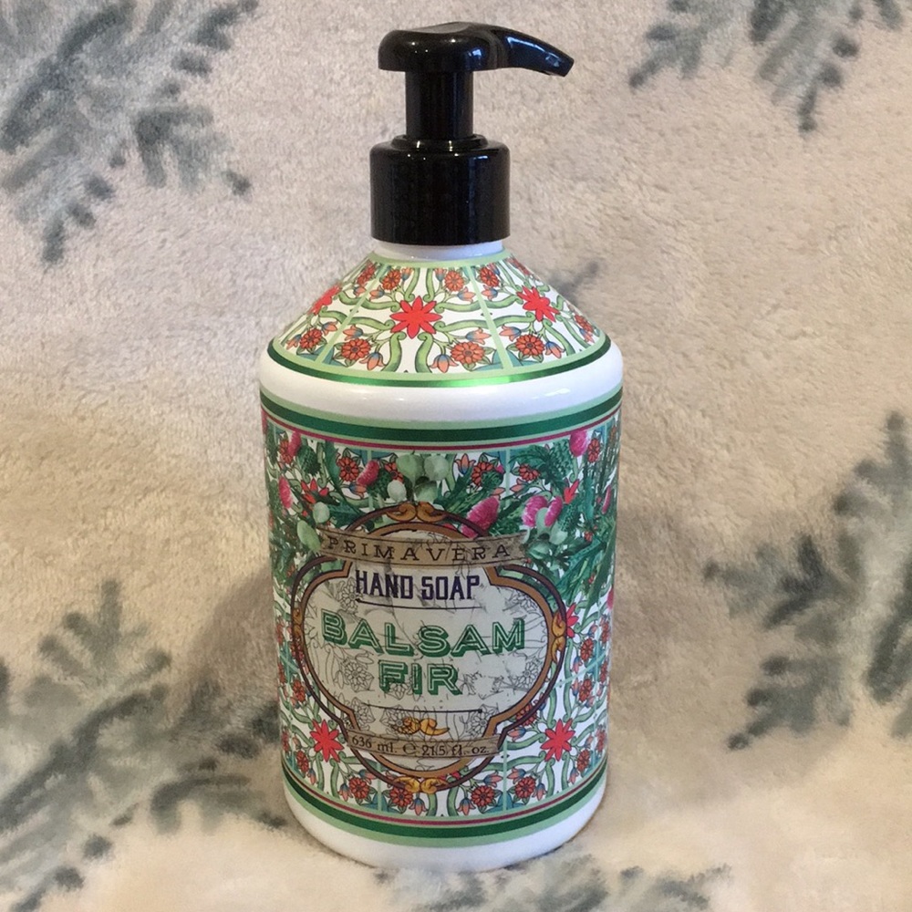 Primavera Winter Christmas Scented Balsam Fir Hand Soap 21.50oz Pump NWT